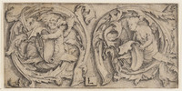 KG 01933
<br/>
Triton en sirene in bladwerk
<br/>
<em>Leyden, Lucas van (1494-1533)</em>